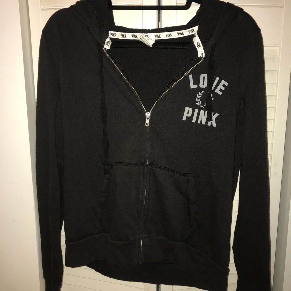 PINK black zip jacket